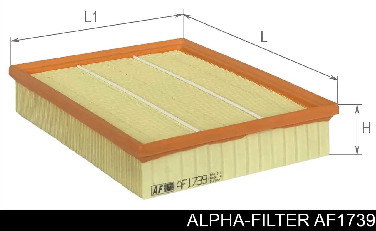 Купити AF1739 Alpha Filter Автомобільний фільтр повітря