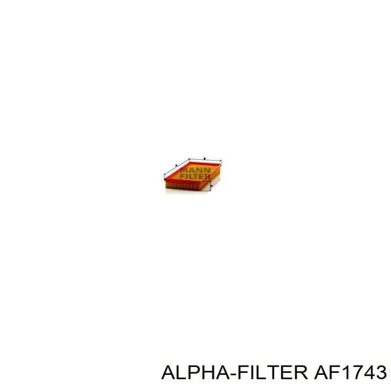 Купити AF1743 Alpha Filter Автомобільний фільтр повітря