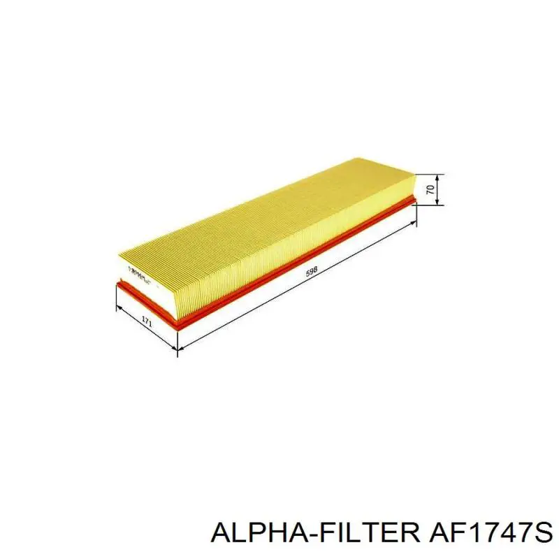 AF1747S Alpha Filter Повітряний фільтр двигуна