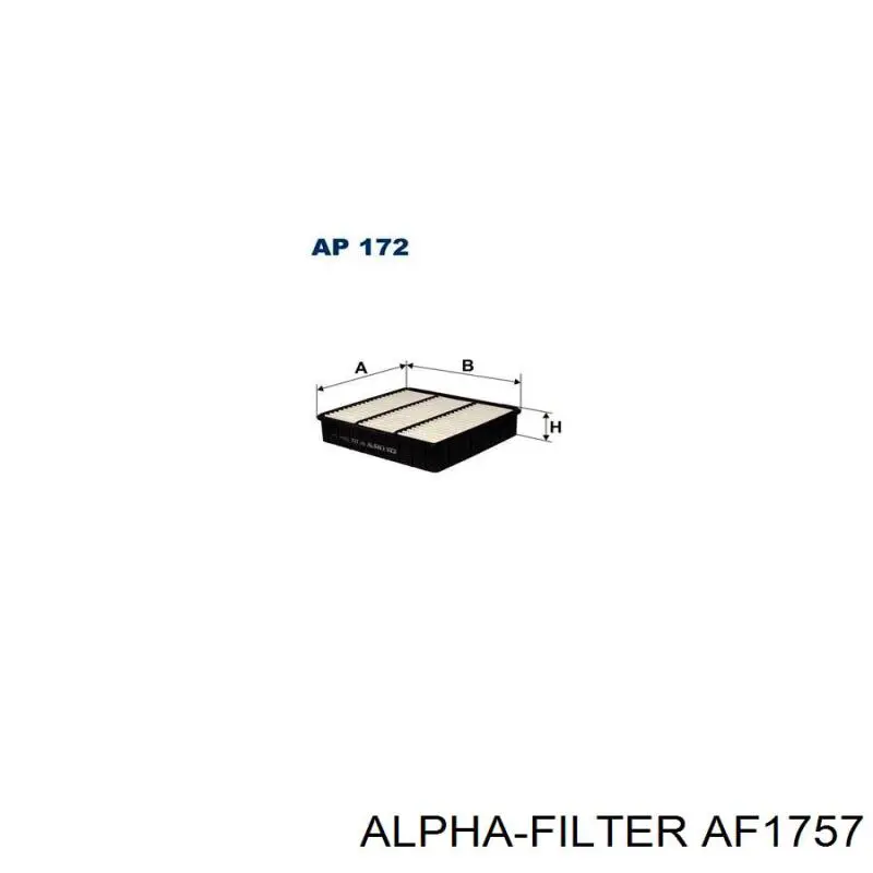 AF1757 Alpha Filter Повітряний фільтр двигуна
