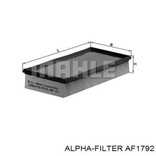 Фільтр повітряний AF1792 Alpha-filter