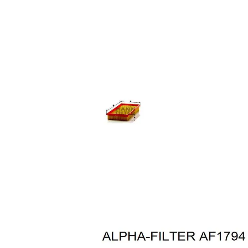 Повітряний фільтр AF1794 Alpha Filter