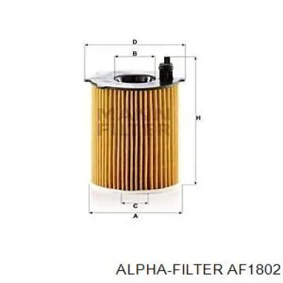 Елемент повітряного фільтра Alpha Filter AF1802 ціна, від 3.85 USD