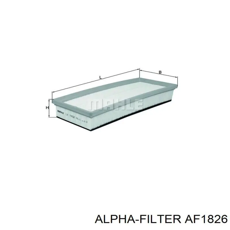 Повітряний фільтр AF1826 Alpha Filter
