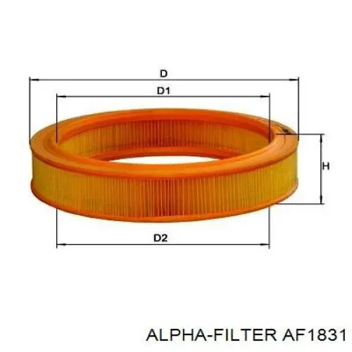 Повітряний фільтр AF1831 Alpha Filter