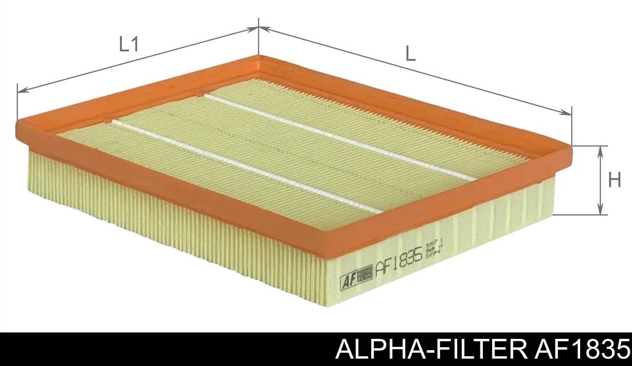 Елемент повітряного фільтра Alpha Filter AF1835 ціна, від 3.61 USD