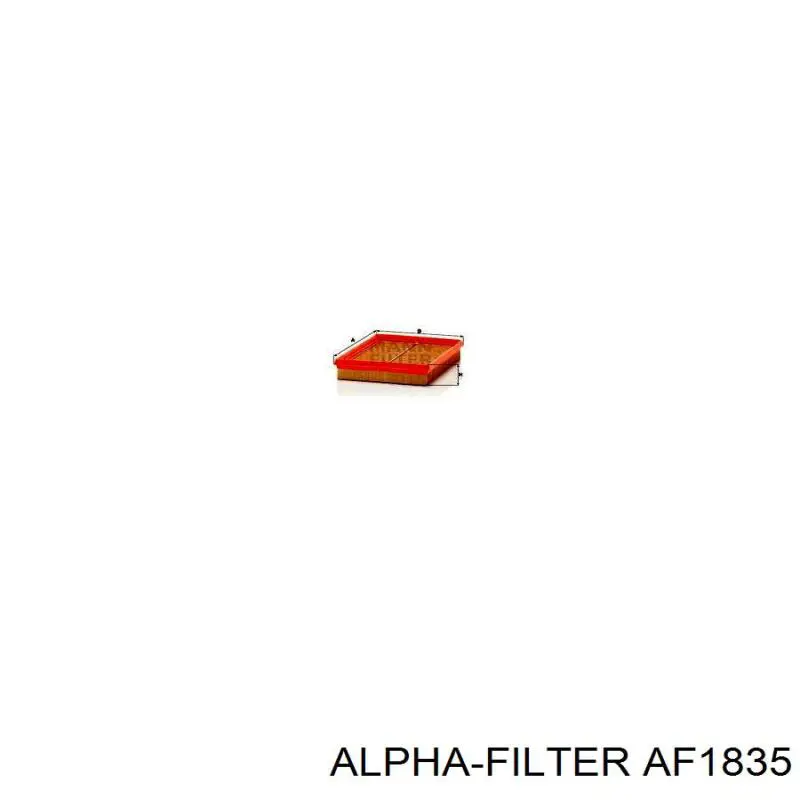 Повітряний фільтр AF1835 Alpha Filter
