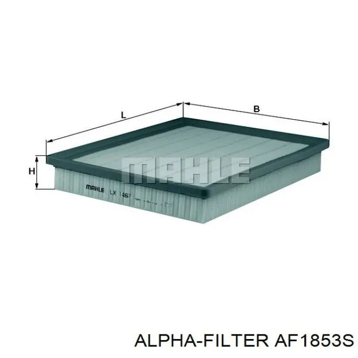 Елемент повітряного фільтра Alpha Filter AF1853S ціна, від 6.67 USD