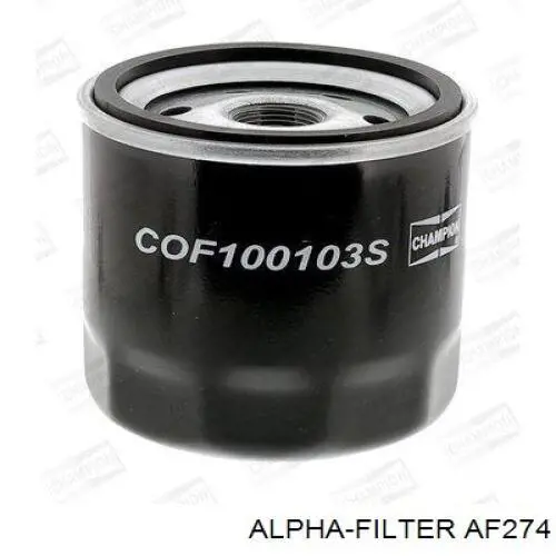 Масляний фільтр двигуна Alpha Filter AF274 ціна, від 5.86 USD