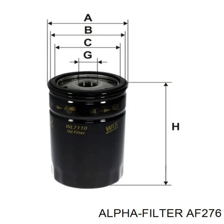 Фільтр масляний AF276 Alpha-filter