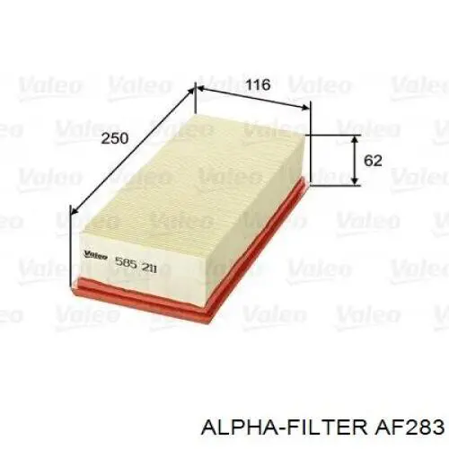 AF283 Alpha Filter Фільтр масла