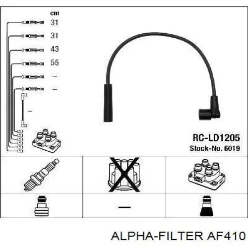 Фільтр тонкого очищення палива Alpha Filter AF410 ціна, від 2.90 USD