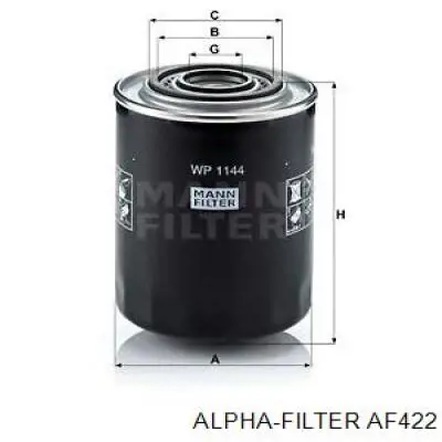 Фільтр тонкого очищення палива Alpha Filter AF422 ціна, від 8.09 USD