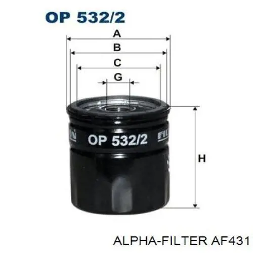  Alpha Filter AF431 ціна, від 0.40 USD