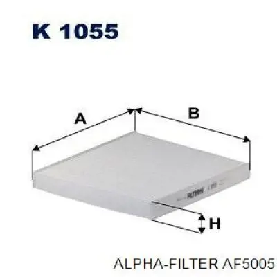 Фільтр салону AF5005 Alpha-filter