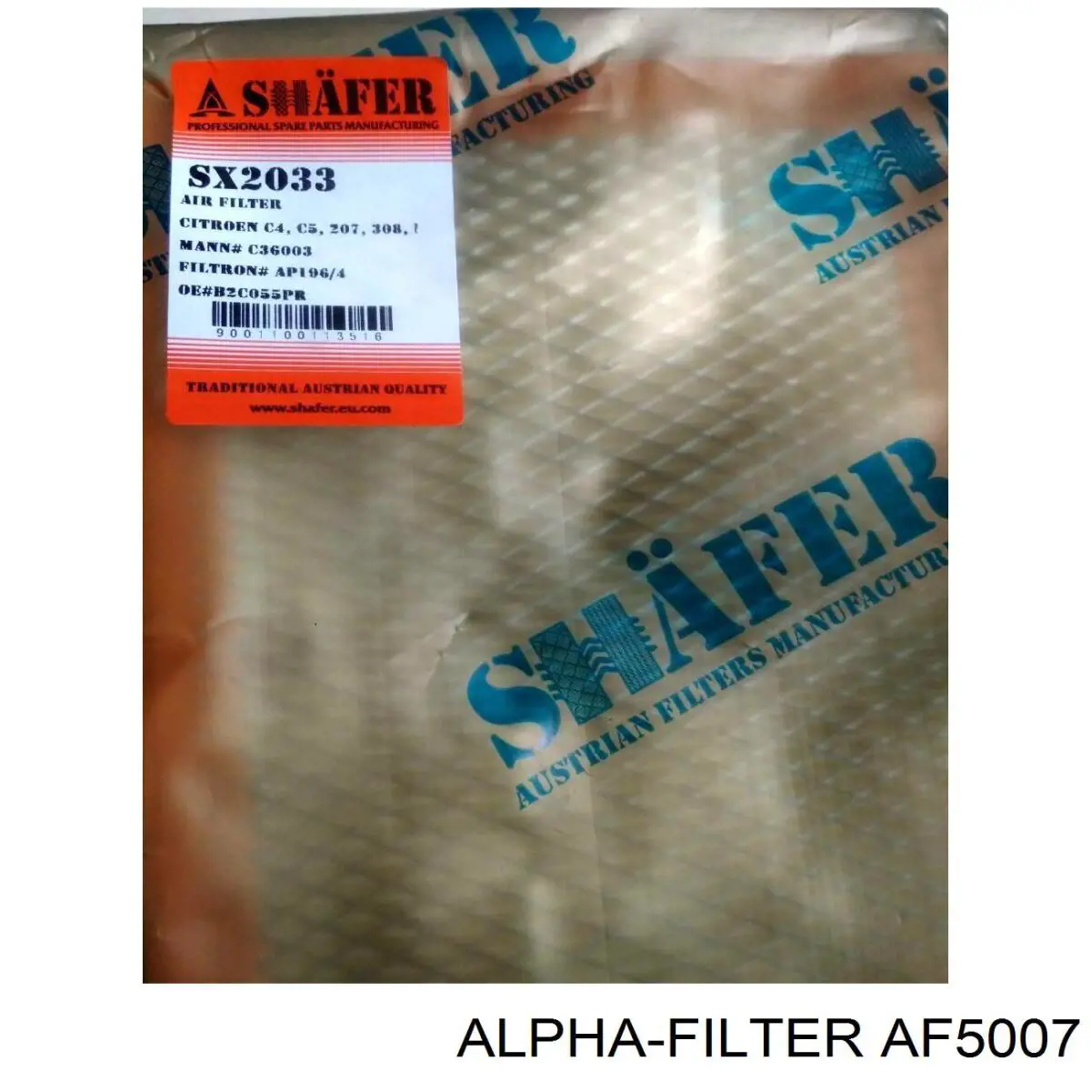Фільтр салону AF5007 Alpha Filter