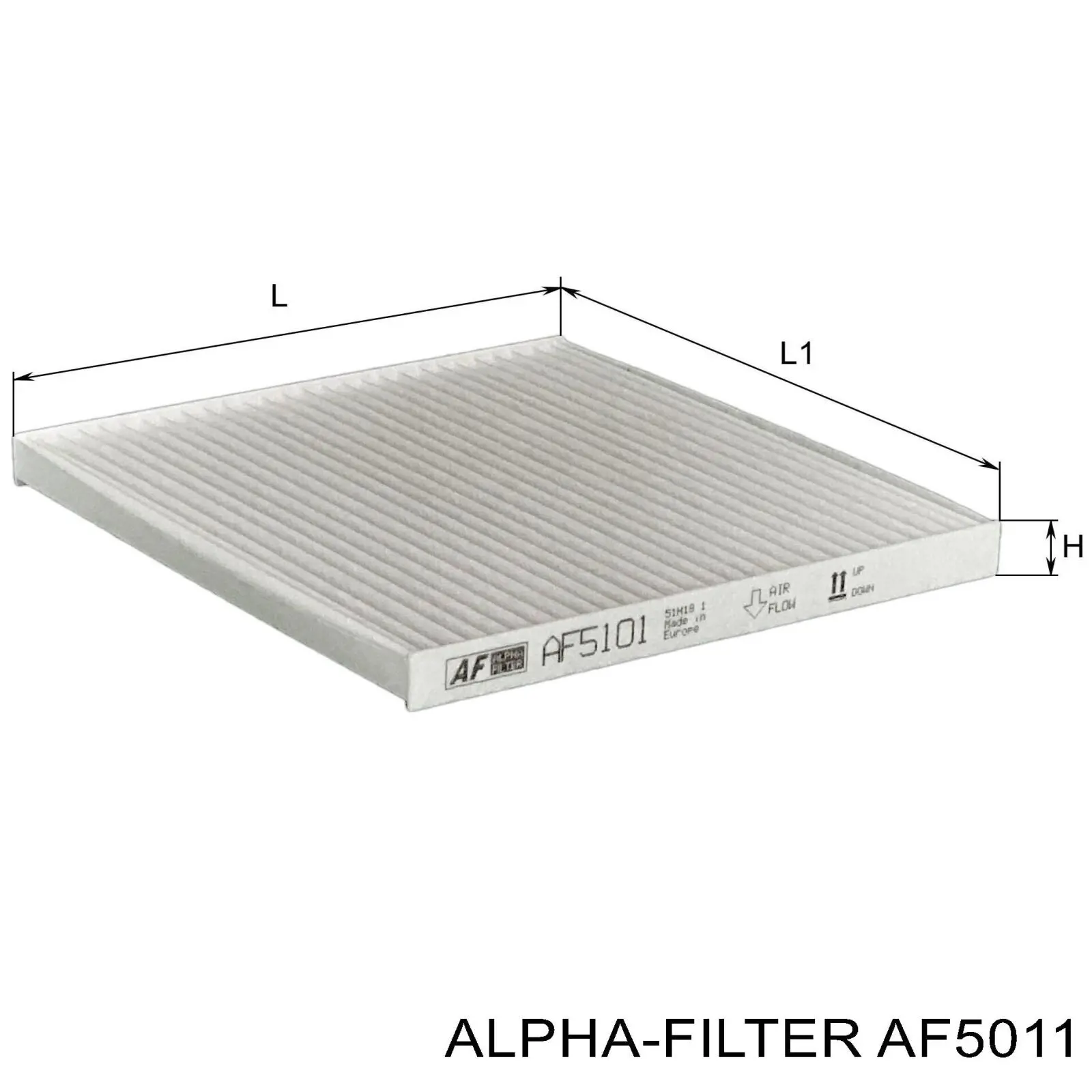 Купити AF5011 Alpha Filter Фільтр салону вугільний