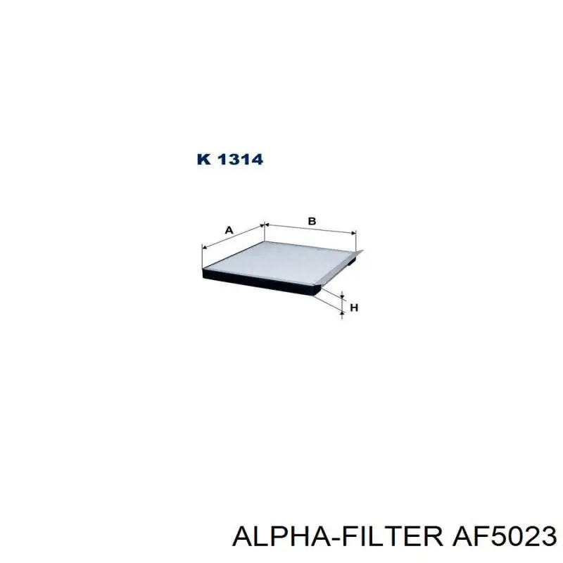 AF5023 Alpha Filter Внутрішньосалонний фільтр