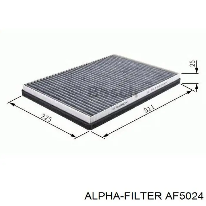 Фільтр повітряний обігрівача Alpha Filter AF5024 ціна, від 4.11 USD