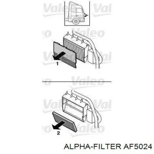 AF5024 Alpha-filter фільтр салону