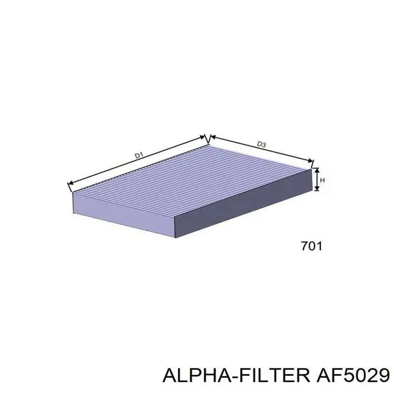 Купити AF5029 Alpha Filter Фільтр салону вугільний
