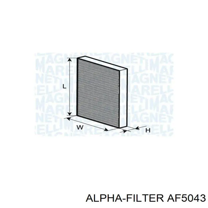 AF5043 Alpha Filter Внутрішньосалонний фільтр