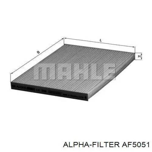Фільтр салону AF5051 Alpha Filter