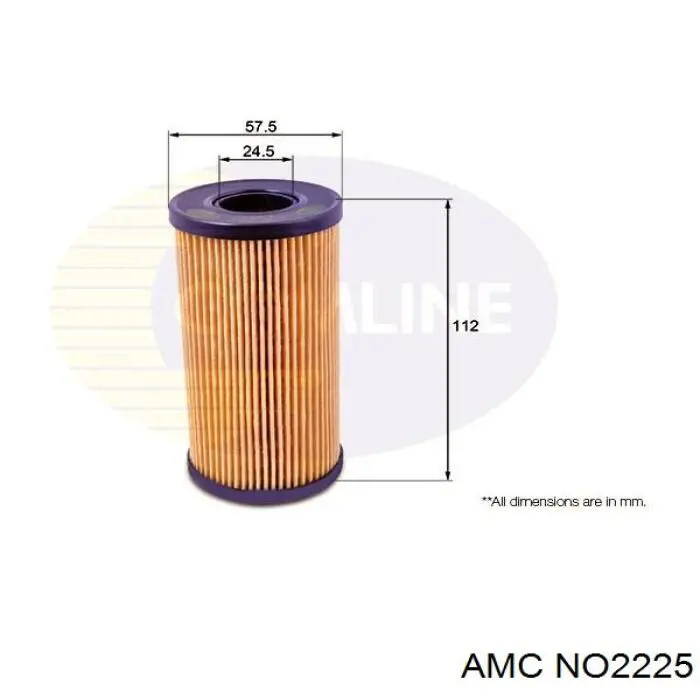 NO2225 AMC фільтр масляний