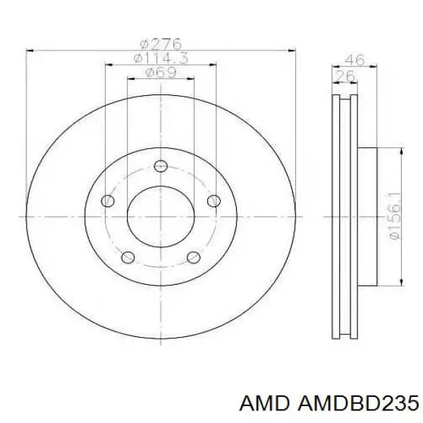 Купити AMDBD235 AMD Ротор гальмівний