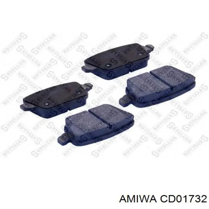 CD01732 Amiwa колодки гальмові задні, дискові