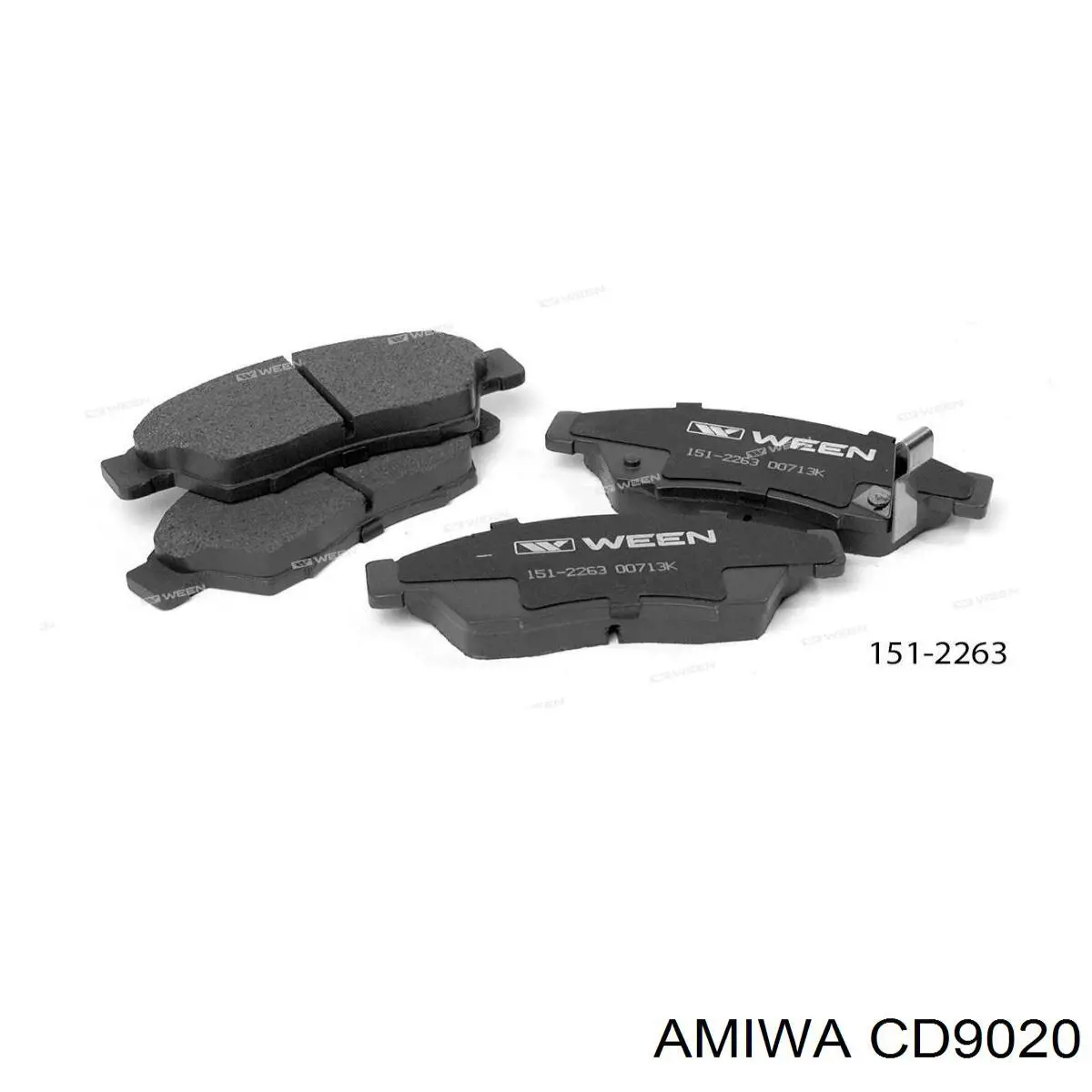 CD9020 Amiwa колодки гальмівні передні, дискові