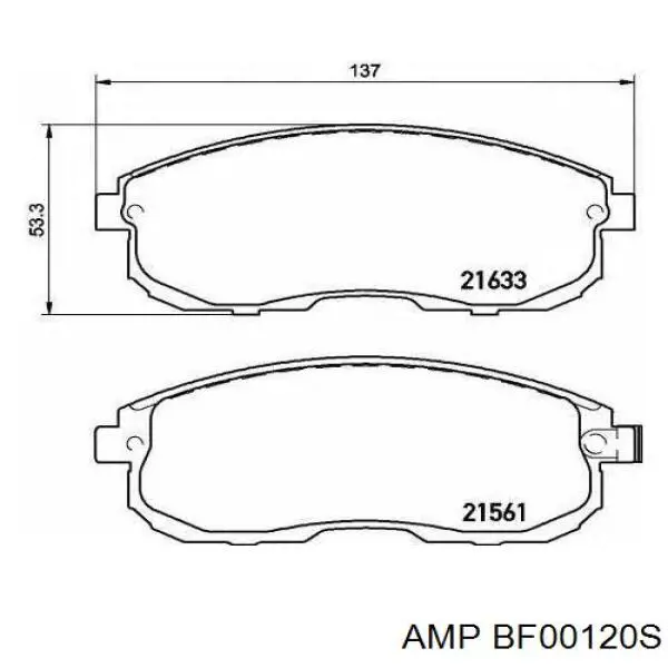 Купити BF00120S AMP/Paradowscy Колодки гальмівні передні, дискові