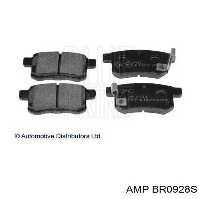 BR0928S AMP/Paradowscy Колодки гальмівні задні, дискові