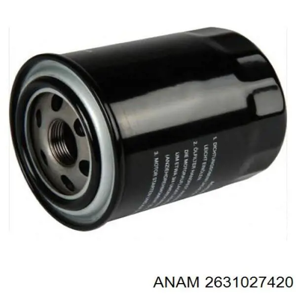 Масляний фільтр двигуна Anam 2631027420 ціна, від 7.25 USD