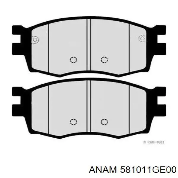 Гальмівні колодки Anam 581011GE00 ціна, від 17.74 USD