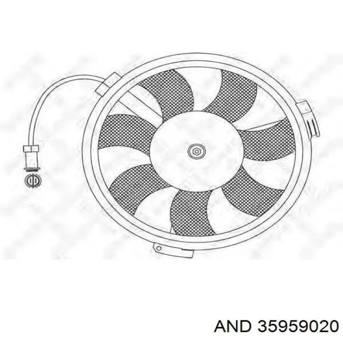 35959020 AND електровентилятор охолодження в зборі (двигун + крильчатка)