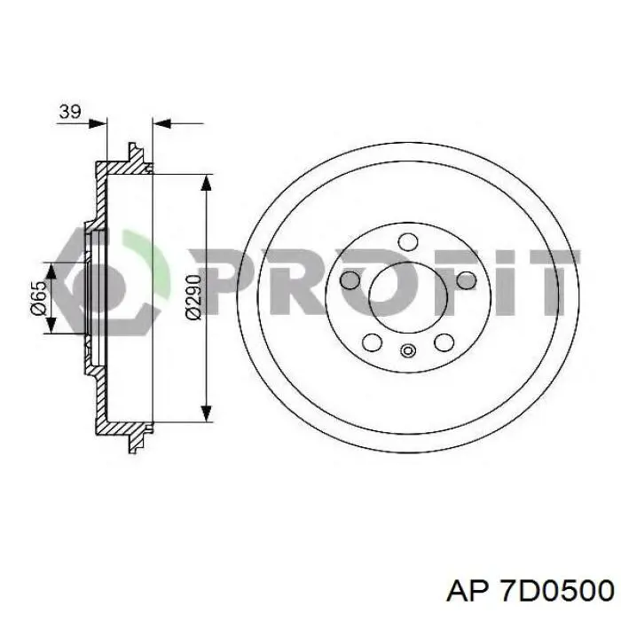 Барабан гальмівний задній Rider RD2625DB4262 ціна, від 31.42 USD