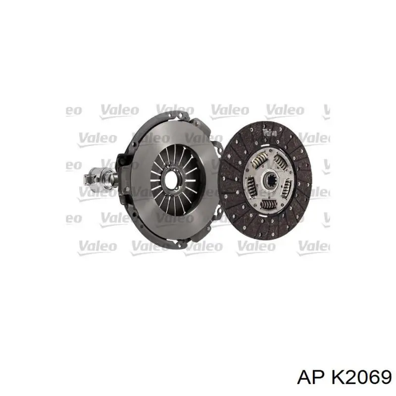 Комплект зчеплення (3 частини) AP Clutch K2069 ціна, від 295.33 USD
