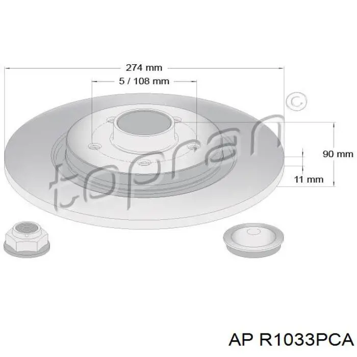 Гальмівні диски R1033PCA AP