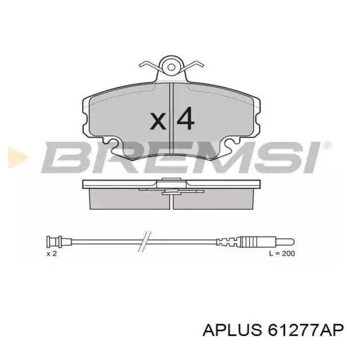 Гальмівні диски передні 61277AP Aplus