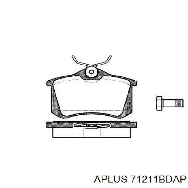 Колодки гальмові задні, дискові 71211BDAP Aplus