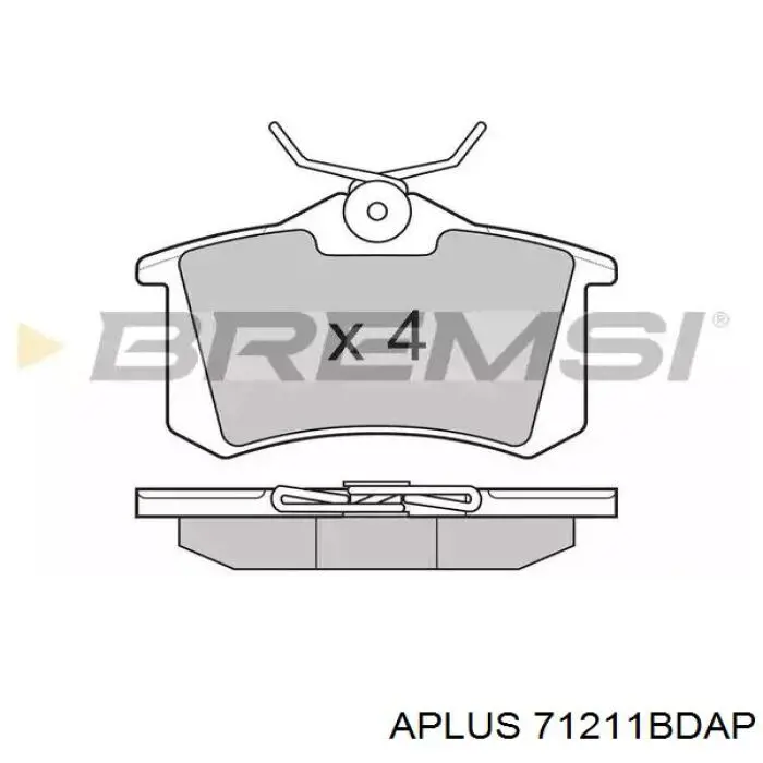Задні гальмівні колодки Aplus 71211BDAP ціна, від 13.48 USD
