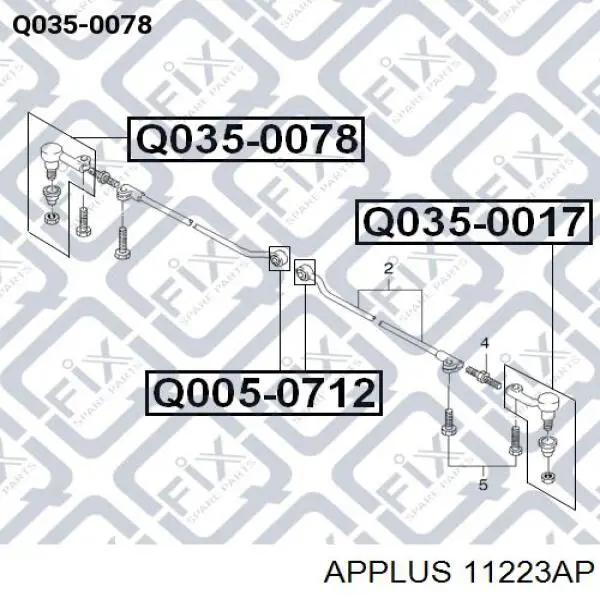 Наконечник рульовий Aplus 11223AP ціна, від 6.56 USD
