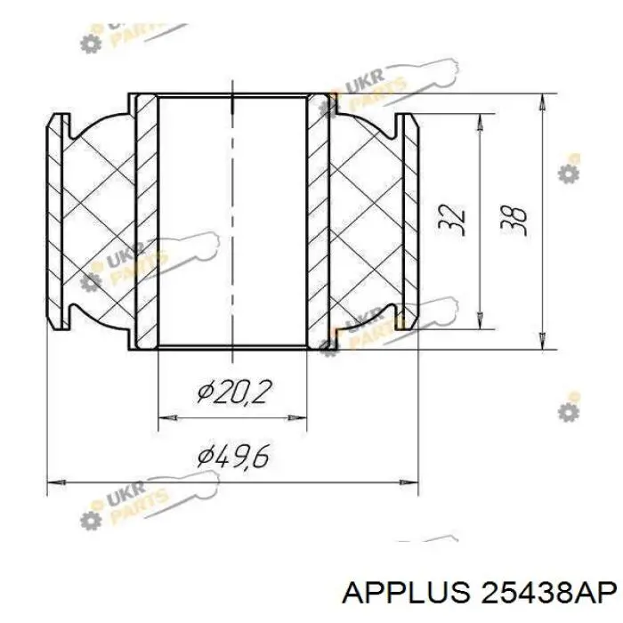 Купити 25438AP Aplus Сайлентблок передньої підвіски