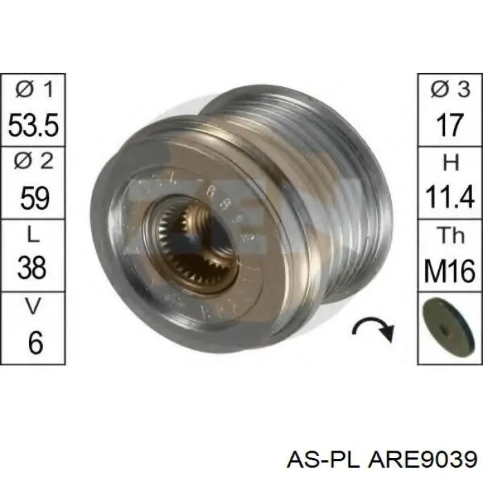 ARE9039 As-pl реле-регулятор генератора, (реле зарядки)