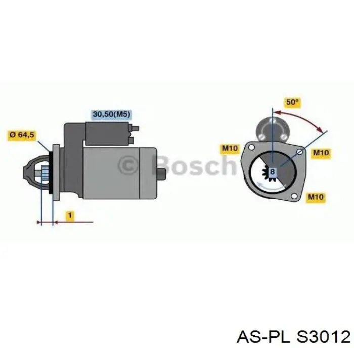 Стартер S3012 As-pl