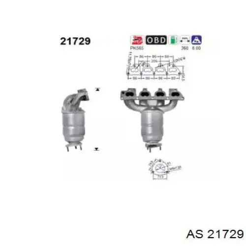Купити 276071 Maxgear Перетворювач відпрацьованих газів
