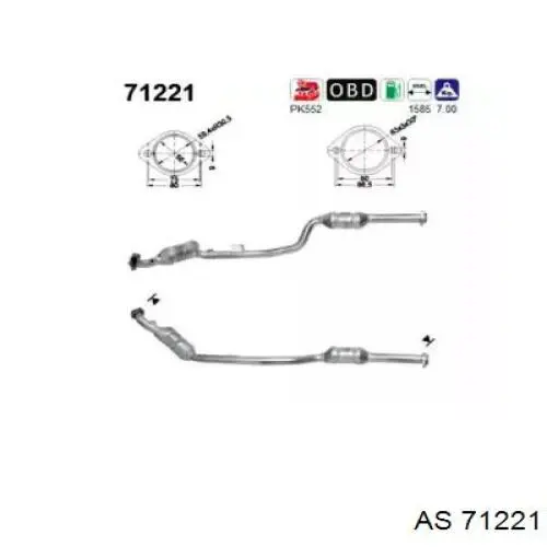 Конвертор-каталізатор, лівий Mercedes A2104907620 ціна, від 363.10 USD