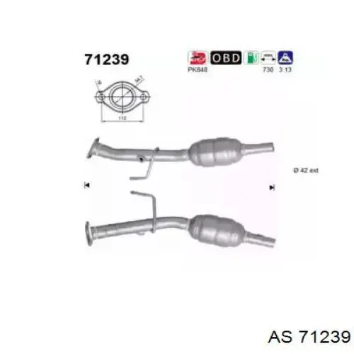 Купити 71239 AS/Auto Storm Перетворювач відпрацьованих газів
