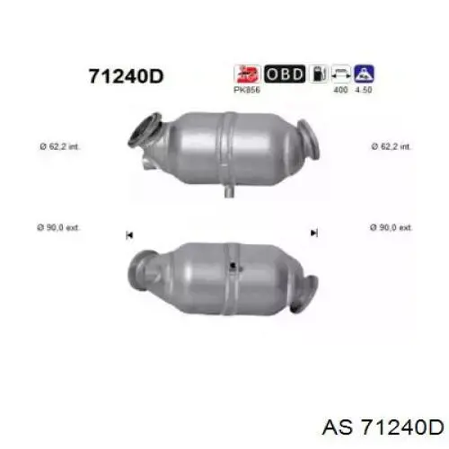 Конвертор-каталізатор (каталітичний нейтралізатор) Mercedes A164490511480 ціна, від 367.41 USD